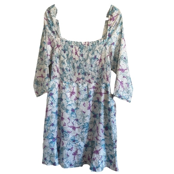 NWT RAHI Stila Dress Blue Floral Mini XL - Picture 12 of 16